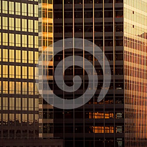 Details of skyscraper facade photo