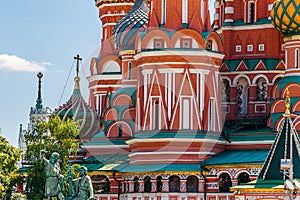 Details of St. Basil's cathedral of Moscow