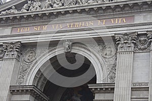 Details on St. Stephen`s Basilica in Budapest, Hungary