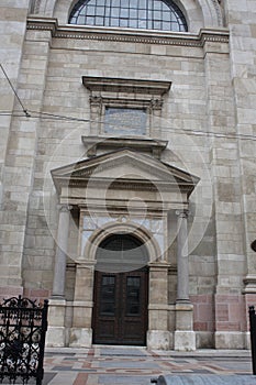 Details on St. Stephen`s Basilica in Budapest, Hungary