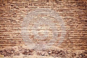 Details of the subsidiary pyramid at the Giza Pyramid Complex in Giza, Egypt