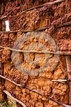 Detalles de textura patrón de embestido La tierra muro 