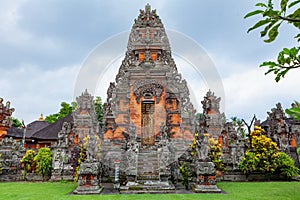 Details of traditional balinese hindu temple photo