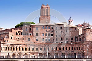 Details of Trajan Market in Rome