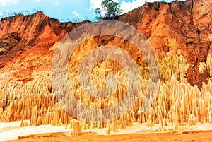 Details of tsingy rouge in Madagascar photo