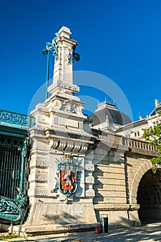 Details of the University Bridge across the Rhone in Lyon, France