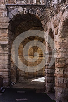 Details of Verona`s Arena in italy photo
