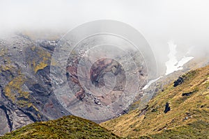 details volcano Mount Taranaki, New Zealand