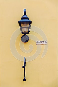 Details of a colonial house in Caseros, main street of the city of Salta, Argentina photo