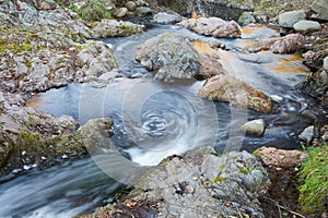 Details of the whirlpools in the Riera major creek photo