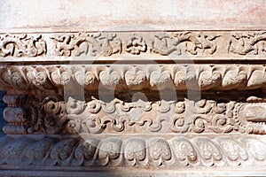 Details of the Xiangshan Zongjing Dazhao temple in Beijing, China.