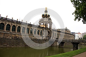 Details from the Zwinger Castle`s Entrance in Dresden, Germany