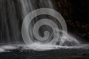 Detal of bautifull kirkjufellfoss waterfall in Iceland photo