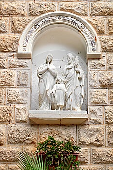 Detal of St. Joseph Church facade in Nazareth, Israel photo