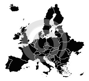 Detalied map of Europe photo