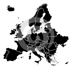 Detalied map of Europe photo