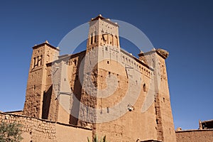 Detall, Kasbah of clay Ait Ben Haddou in Morocco