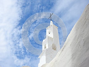 Detalle igliesia de  Binibeca. Menorca. Islas Baleares.