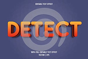 Detect editable text effect cartoon style