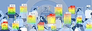 detecting elevated body temperature of people checking by non-contact thermal ai camera stop coronavirus outbreak