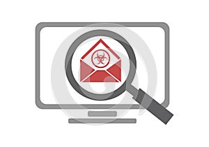 detecting spam. Vector illustration decorative design