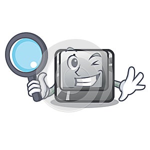 Detective button I in the character shape