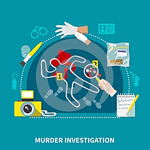 Detective Flat Composition