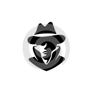 Detective head logo design inspiration