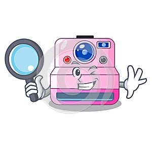 Detective instant camera with revoke cartoon picture
