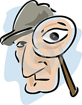 Detective magnifying glass