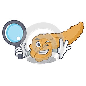 Detective pancreas character cartoon style photo