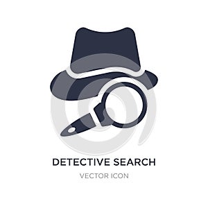 detective search icon on white background. Simple element illustration from UI concept