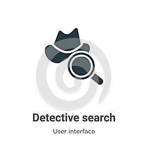 Detective search vector icon on white background. Flat vector detective search icon symbol sign from modern user interface