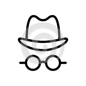 Detective vector thin line icon