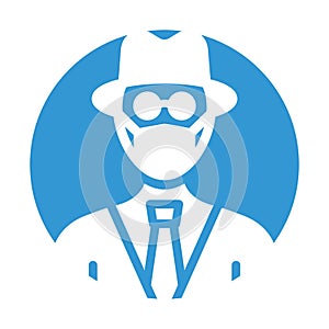 Detective Wearing mask Vector Icon which can easily modify or edit