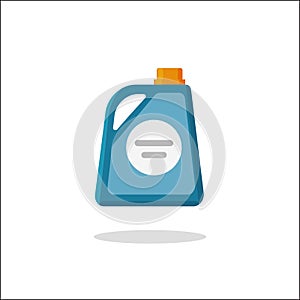 Detergent bottle vector icon, flat cartoon chemical container illustration isolated on white background