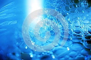Detergent bubbles, bubble closeup background image