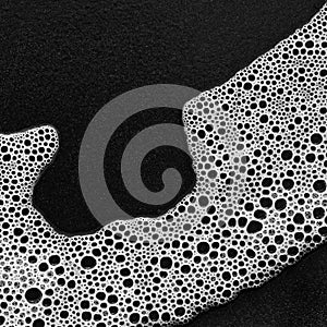 Detergent foam macro shot