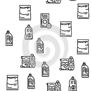 Detergent Organic Laundry Soap Vector Seamless Pattern