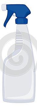 Detergent spray bottle template. Cartoon white container