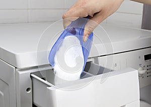 Detergent in washing machine