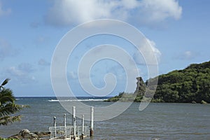 Deteriorated boat ramp in Guam