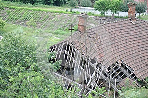 Deteriorated roof