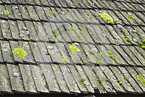 Deteriorated shingles roof