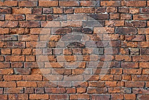 A deteriorating Old Brick Wall could be use a background or as