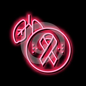 deterioration of lung function in hiv infected patients neon glow icon illustration