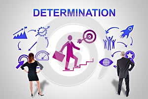 Determination concept watched by business people