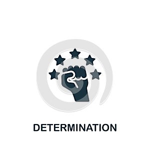 Determination icon. Monochrome simple sign from challenges collection. Determination icon for logo, templates, web