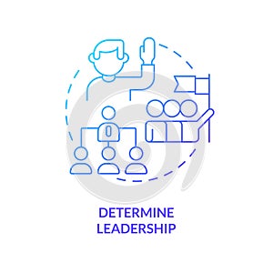 Determine leadership blue gradient concept icon