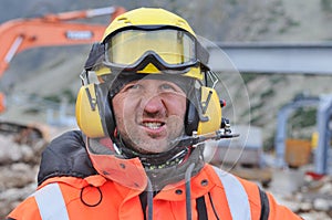 Determined assembly worker